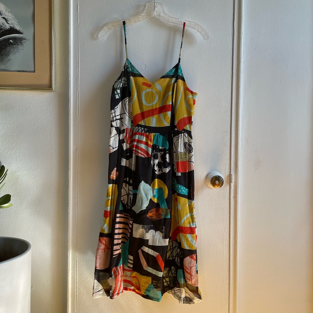 Atelier Bingo + Gorman multicolored midi sundress Aus size 8, American size 4-6